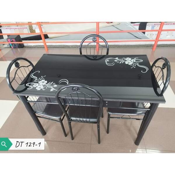 Executive Glass 4 Sitter Dining Table