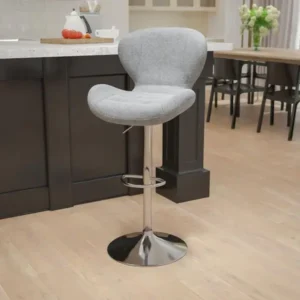 Light Grey Swivel Bar Stool