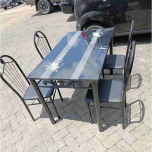 4 Seater Glass Dining Set