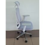 High Back White Grey Mesh Office Chair