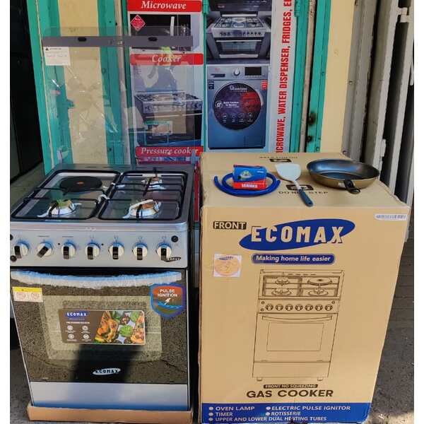 Ecomax 3+1 Standing Cooker 60×60 cm – Gas + Electric with Oven