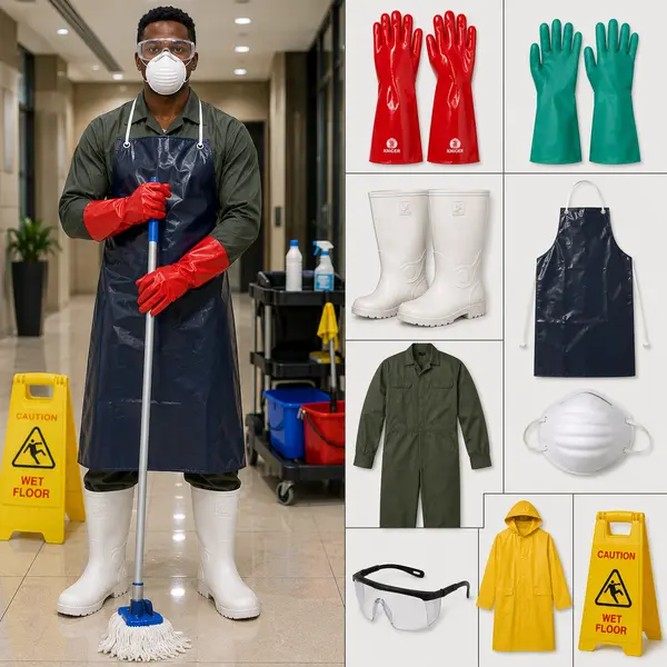 Cleaning and Janitorial PPE Kit supplied by Bansi Suppliers Kenya