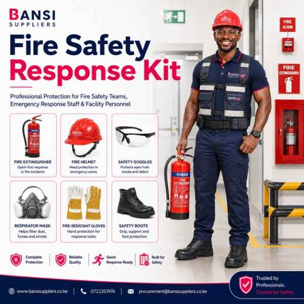 Fire Safety Response Kit supplied by Bansi Suppliers Kenya