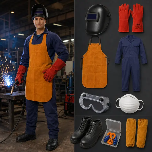 Complete welding PPE kit supplied by Bansi Suppliers Kenya