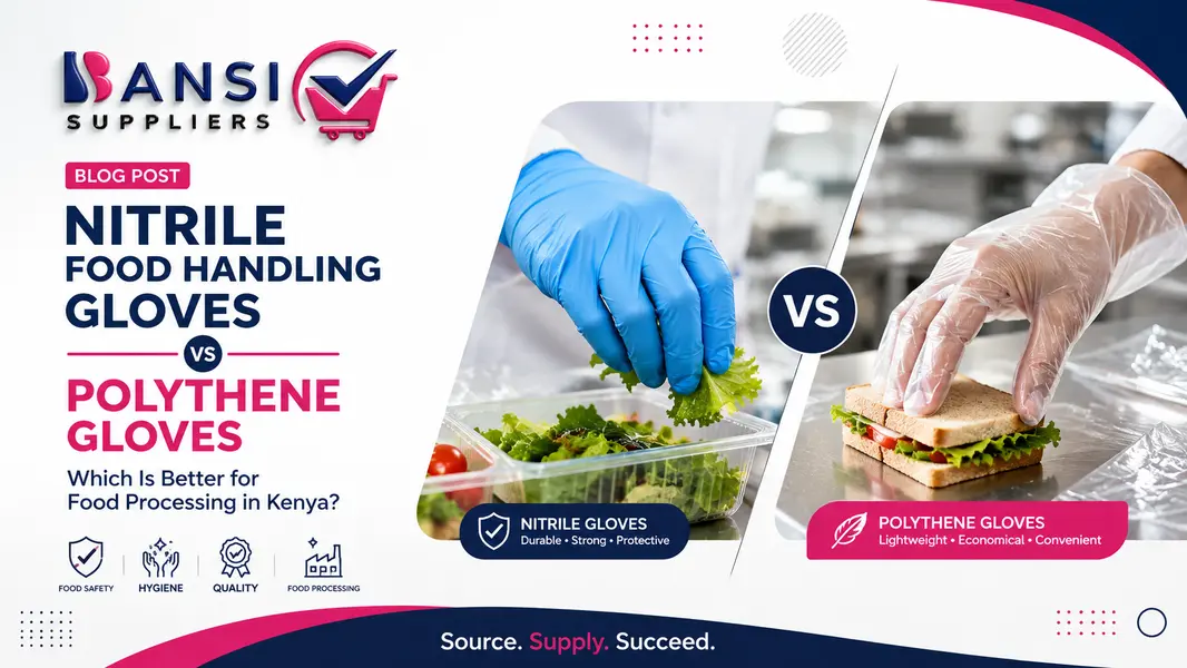 Nitrile Food Handling Gloves vs Polythene Gloves